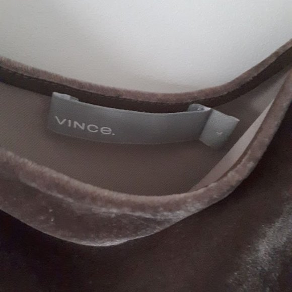 Vince Taupe Velvet Flowy Cami - Picture 6 of 10